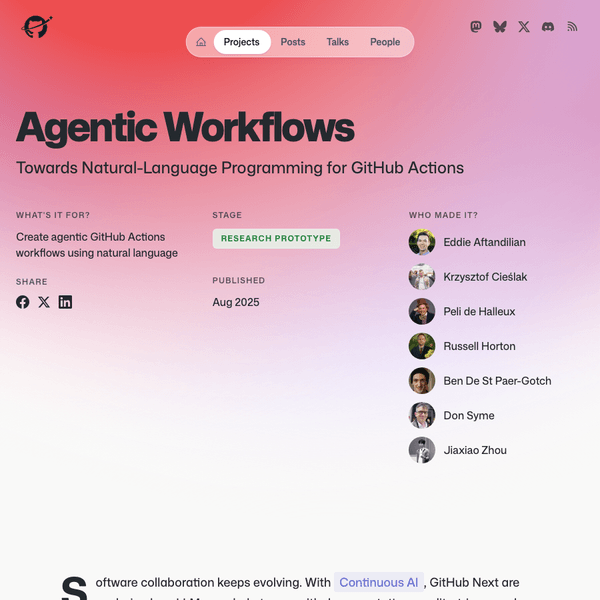 Agentic Workflows project preview