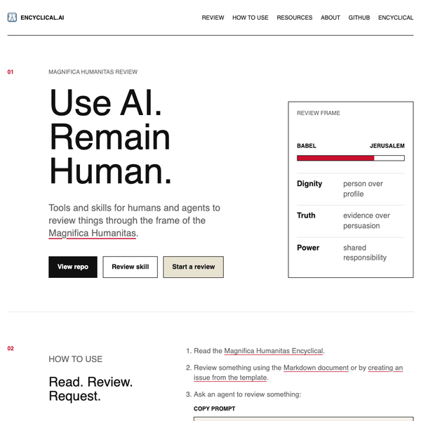 encyclical.ai homepage preview