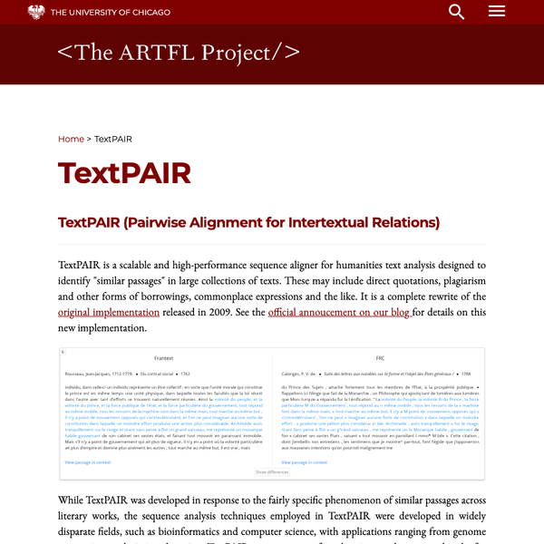 TextPAIR example preview